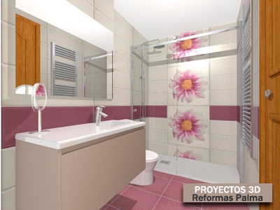 Diseño 3D de baños. Proyectos de reformas.